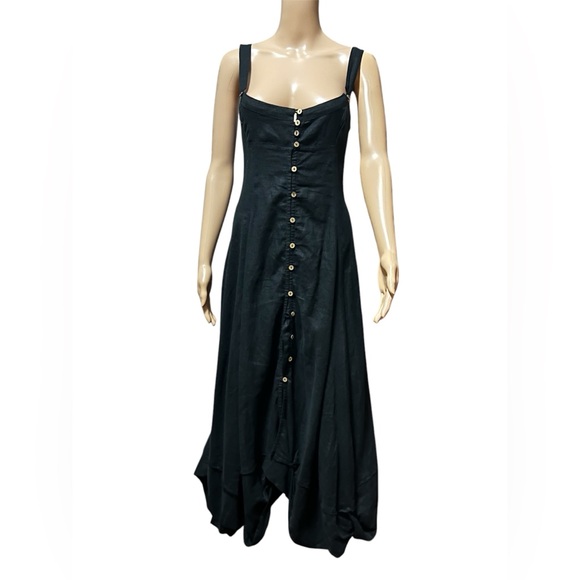 Free People Size XS What A Breeze Midi Sleeveless Linen Cotton Blend NWoT - Picture 1 of 12